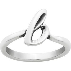 James Avery “B” Initial Script Ring size 6